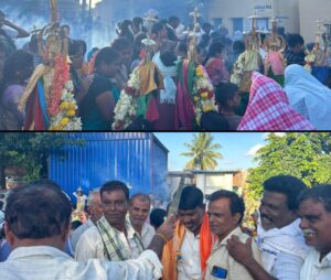 ತಾಲ್ಲೂಕಿನ ನಿಬಗೂರು ಗ್ರಾಮದಲ್ಲಿ  ಸಡಗರ ಸಂಭ್ರಮದಿಂದ ಜರುಗಿದ  ಮೊಹರಂ ಮಾಜಿ ಜಿಪಂ ಸದಸ್ಯರು ರಾಜ್ಯ ಕಾಂಗ್ರೆಸ್ ಮುಖಂಡ ಕೆಪಿ.ಪಾಲಯ್ಯ ಭಾಗಿಯಾಗಿದ್ದರು
